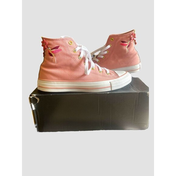 Converse Chuck Taylor All Star 3D Blooms Hummingbirds High Top Sneakers Kids 5.5 - Picture 1 of 8